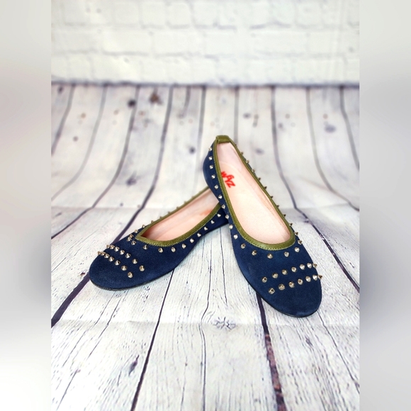 W6YZ Naturino Ballet Flats, Navy Blue & Green, Size 40 - Picture 6 of 12